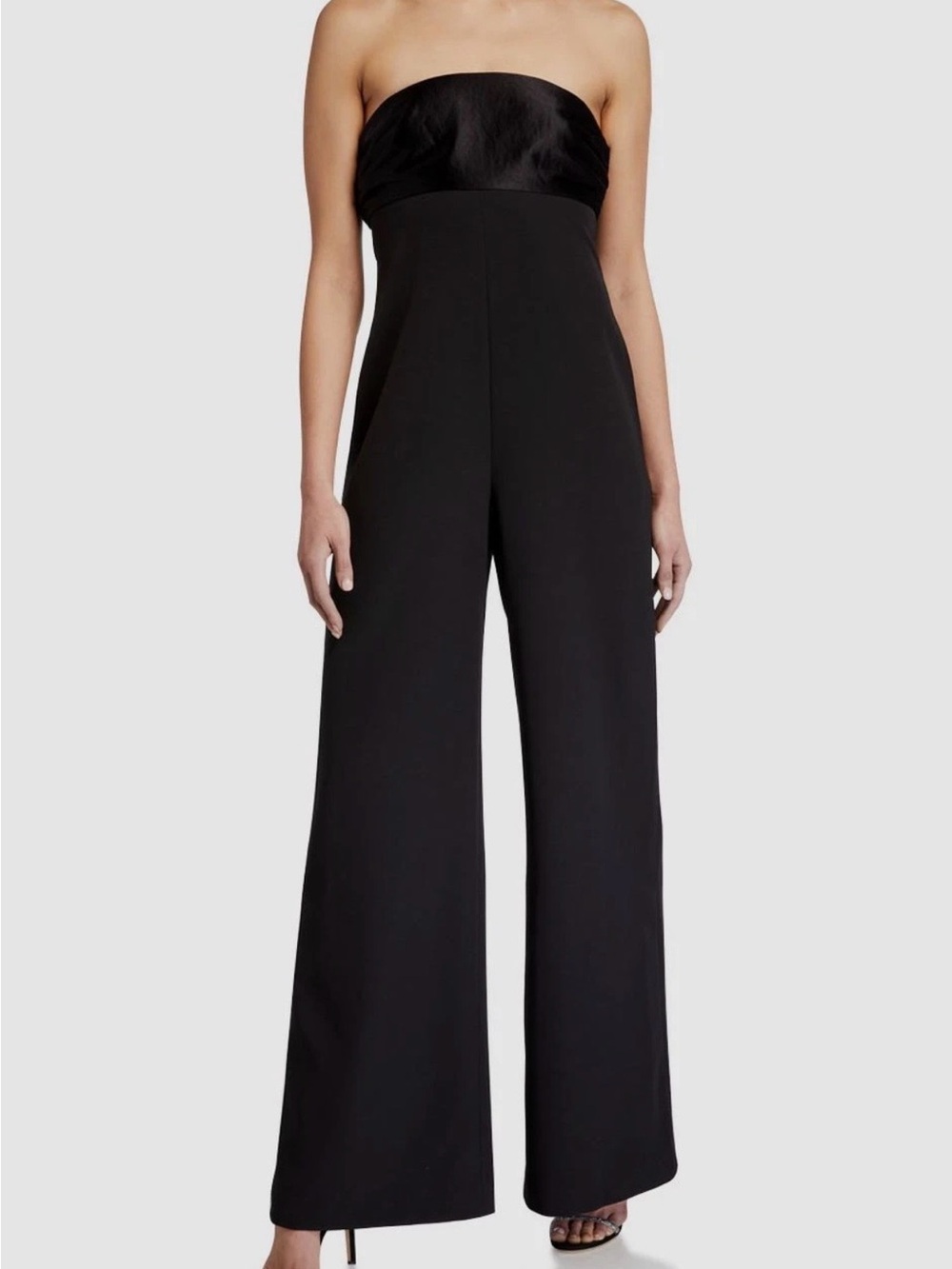 Milly NWT black Wide-Leg Jumpsuit - size 10. Satin tie in back